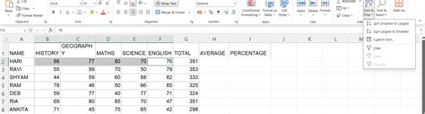 Image result for Excel Sort Data Amount