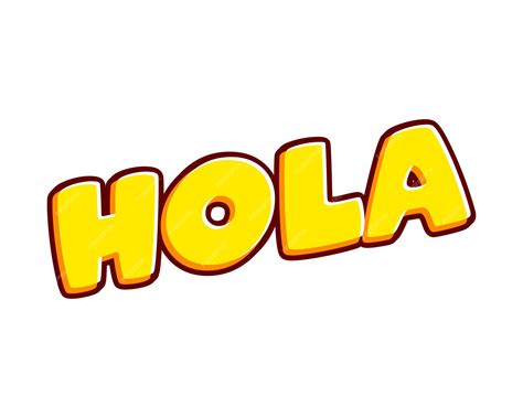 Premium Vector | Hola hi phrase lettering isolated on white colourful text effect design vector ...