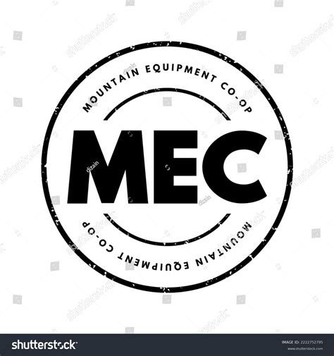 Mec Mountain Equipment Coop Acronym Text Stock Vector (Royalty Free ...