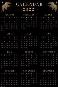 Decorative Wall Sticker Poster|2022 Calendar Wall Sticker Poster For ...