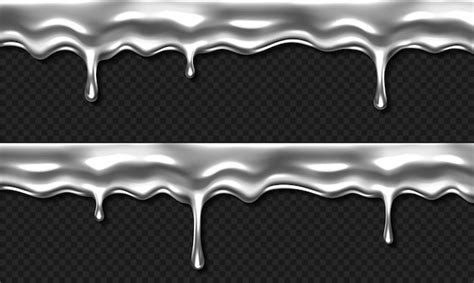 Liquid silver dripping | Free Vector