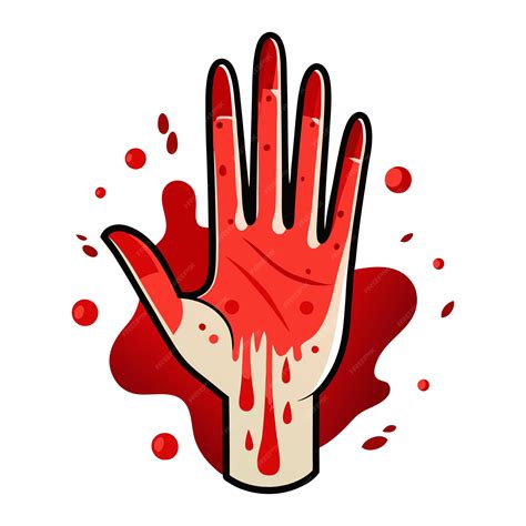 A drawing of a hand with blood dripping down the middle | Premium AI ...