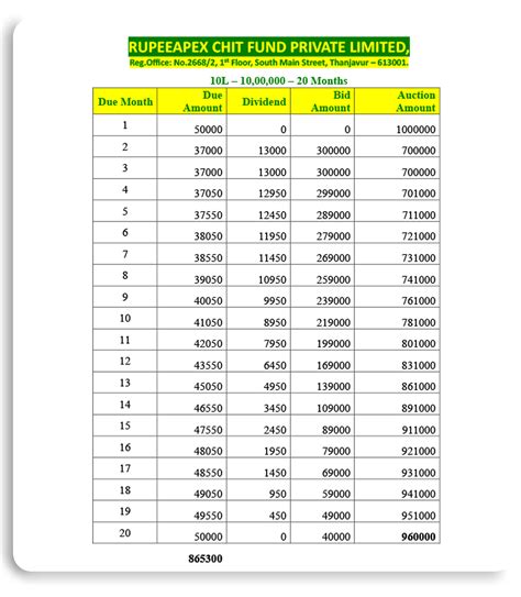 RUPEEAPEX CHITS FUNDS PRIVATE LTD