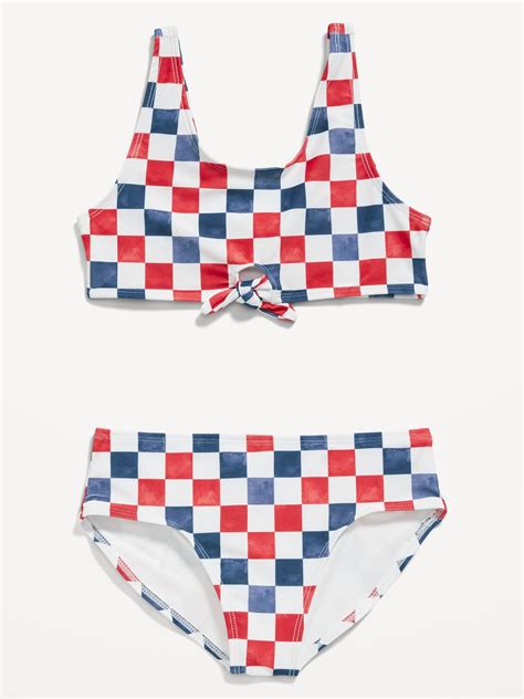 Old Navy Tie-Front Bikini Swim Set for Girls multi - 566765062