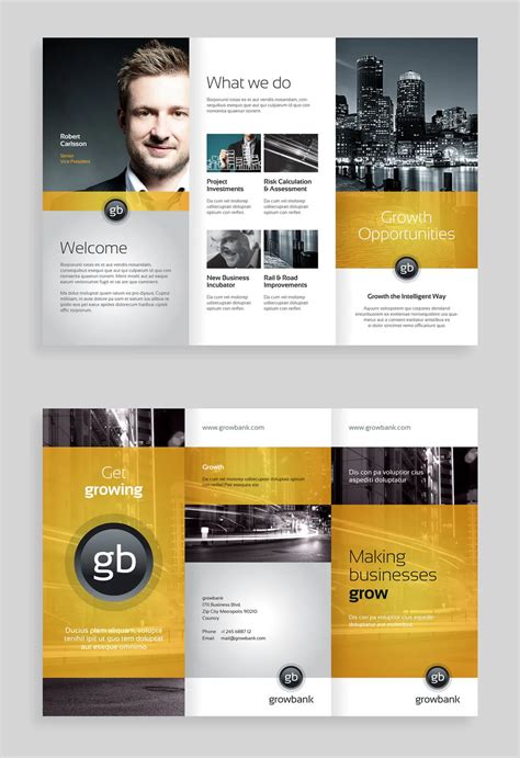 Trifold Brochure Template InDesign INDD. A4 and US Letter size ...