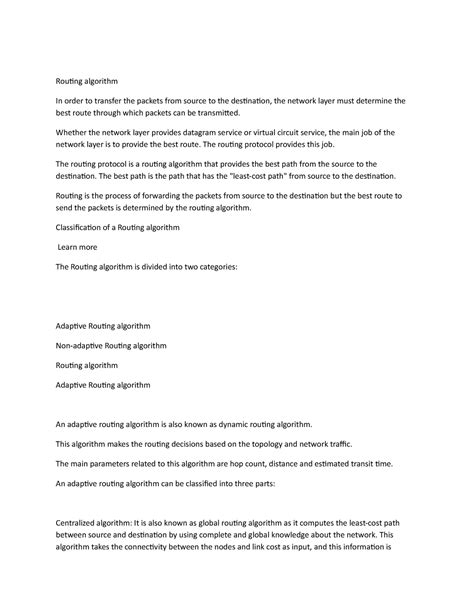 Routing algorit-WPS Office - Routing algorithm In order to transfer the ...