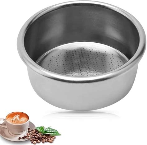 Zibuyu Stainless Steel 51mm Double Layer Espresso Filter Basket 2 Cups ...