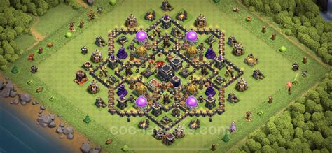 Farming Base TH9 Max Levels with Link, Anti 3 Stars, Anti Air / Dragon ...