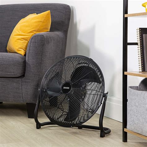 Zanussi 16" Black Floor Fan | Dunelm