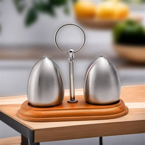 Buy Black Olive Stainless Steel Salt/Pepper Shaker with Perfect Pour ...