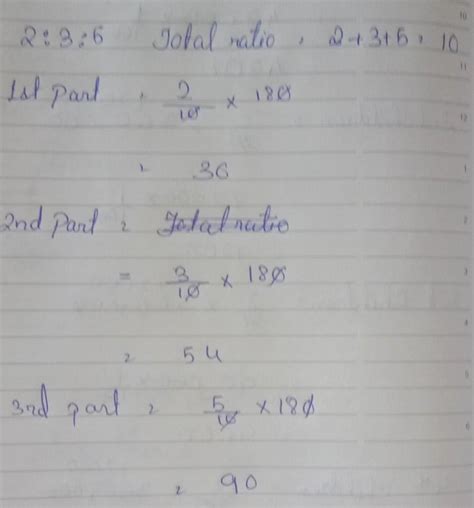 the angles of a triangle are in the ratio of 2:35.Find the measure of ...