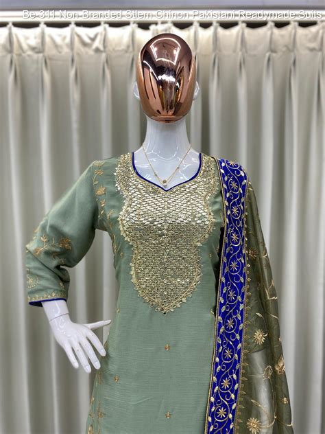 Be-311 Non-Branded Stlem Chinon Pakistani Readymade Suits – Heriska