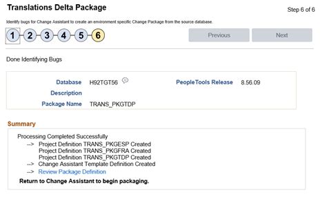 Defining Translations Delta Package