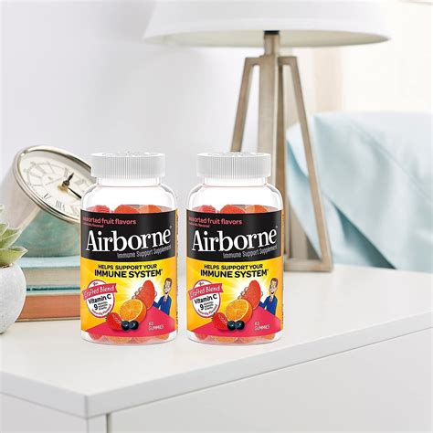 Airborne 750mg Vitamin C Gummies For Adults, Immune Support Gummies ...