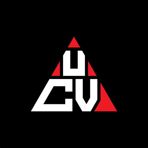 diseño de logotipo de letra triangular ucv con forma de triángulo ...