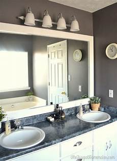 Frame Around Mirror In Bathroom by How To Frame Out That Builder Basic Bathroom Mirror For Frame Around Mirror In Bathroom