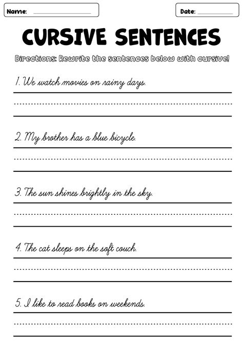 Free printable cursive writing worksheet 12 – Artofit