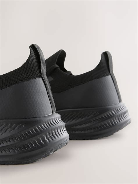 Buy Black Knitted Trainers from Next India