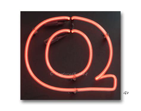 Neon Letter Q, Marquee Letter Art, Vintage Vegas Neon Sign Letters - STYEL Q2 - Etsy