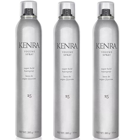 KENRA #25 VOLUME SPRAY 10 Oz SUPER HOLD FINISHING HAIRSPRAY Pack of 3 ...