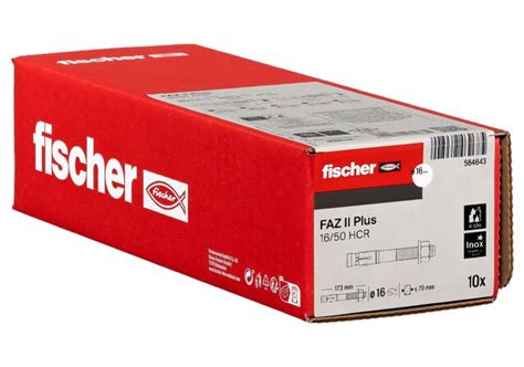 fischer bolt anchor FAZ II Plus 16/50 HCR highly corrosion-resistant steel