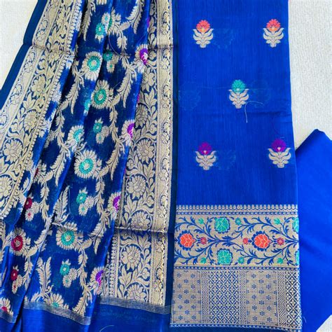 Banarasi Cotton Silk Unstitched Suit Material – Phulari