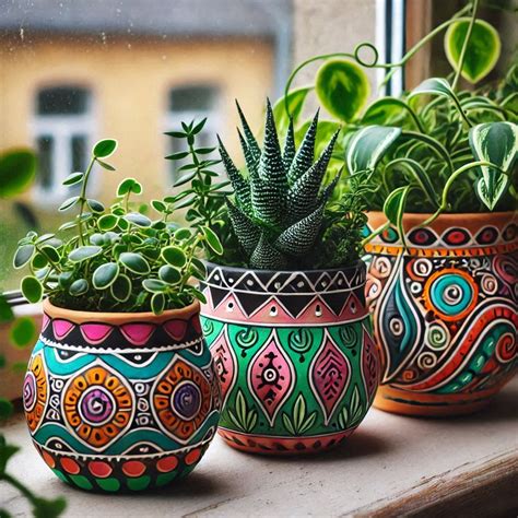 Hand-Painted Planters 🌱 Materials Needed: Terracotta pots, paint ...