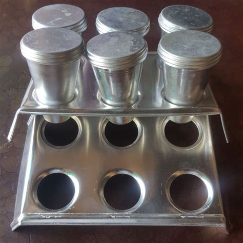 Buy Navisha Silver Aluminium Kulfi Maker with Stand- Set of 12 Mould ...