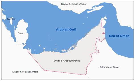Arabian Gulf Map Outline