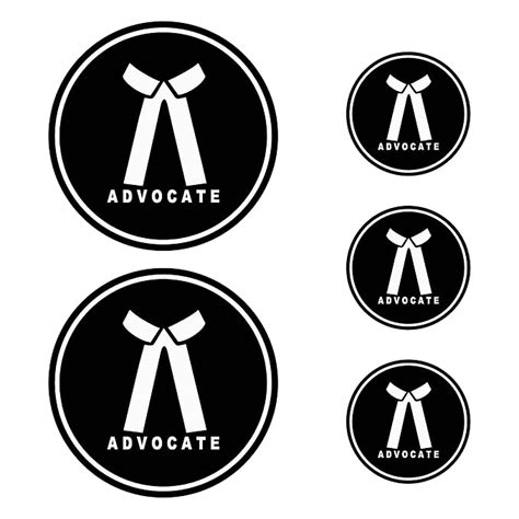 TWINSTER Advocate Lawyer Sign Logo Emblem Badge Sticker Pack of 5 (2 ...