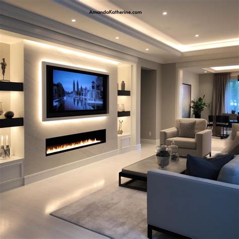 31 Stunning Fireplace Wall Ideas with a TV for your Living Room ...