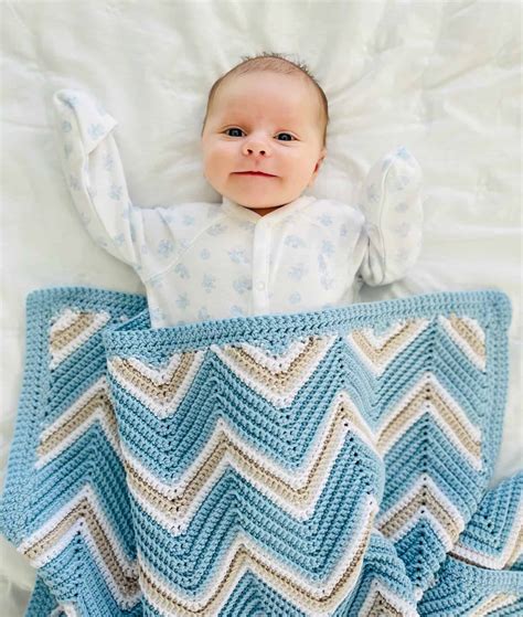 Crochet Pattern For Chevron Baby Blanket at Donna Willey blog