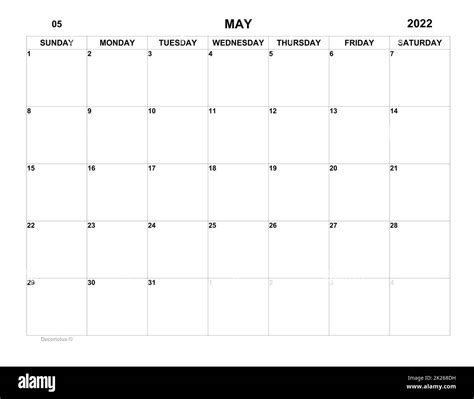 Calendar April May 2022