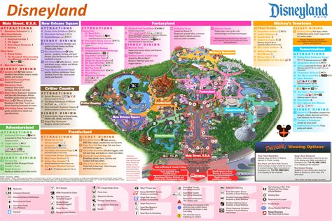 Disneyland Attractions Map - Ontheworldmap.com