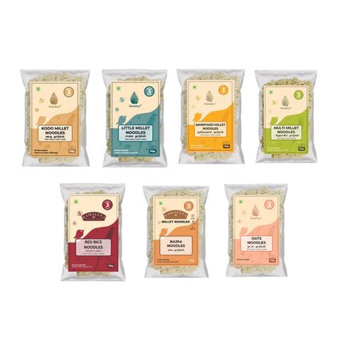 Multi millet,Little,Kodo,Oats,Barnyard ,Red rice,Bajra noodles combo ...