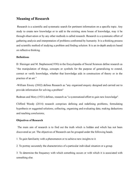 Meaning of Research - Any study to create new knowledge or to add to ...