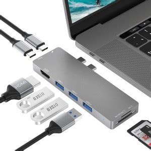 Kapa USB C 8-IN-1 Adapter HUB Type-C to Thunderbolt 3 100W PD, 3X USB 3 ...