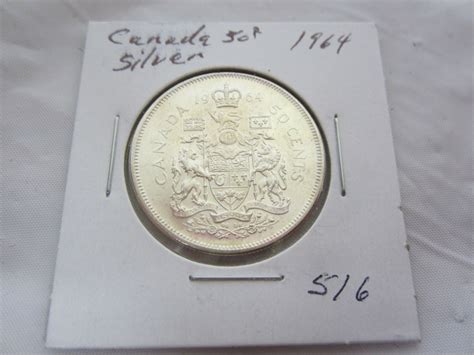 Canadian Silver 1964 Fifty Cent Piece