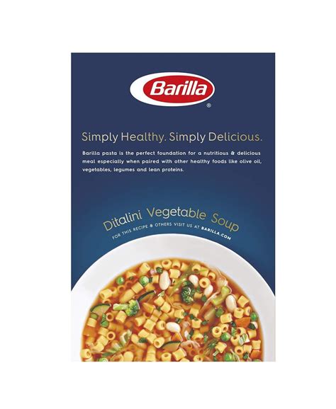 Barilla Ditalini Pasta - Authentic Italian Short Pasta for Soups and ...