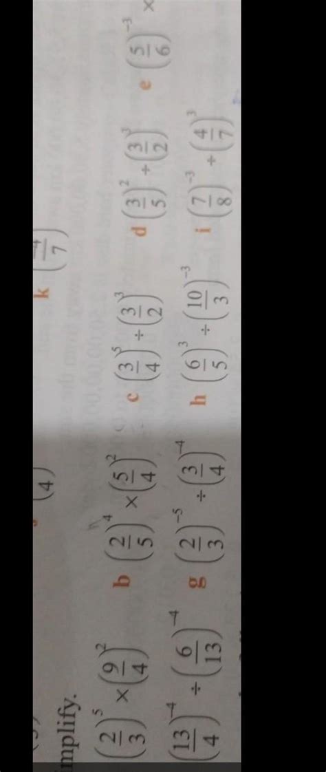 simplify 2/5^4×5/4^3Guys pls solve and send all the sums in the photo ...
