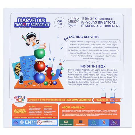 MARVELOUS MAGNET SCIENCE KIT STEM DIY | EDUCATIONAL ACTIVITY KIT | 20 ...