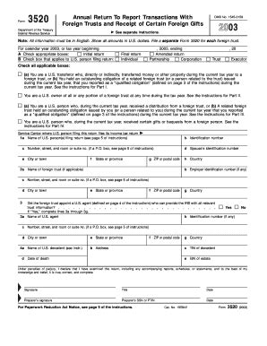 Form 3520 - Fill Online, Printable, Fillable, Blank | pdfFiller