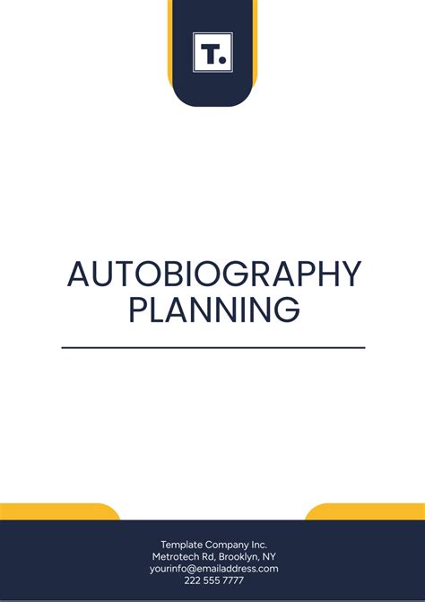 Free One Page Biography Template to Edit Online