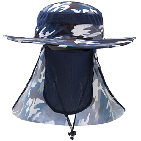 Basysin Oversize L/XL/XXL Sun Hats for Men Neck Flap Waterproof Quick Dry Bucket Hat Adjustable ...