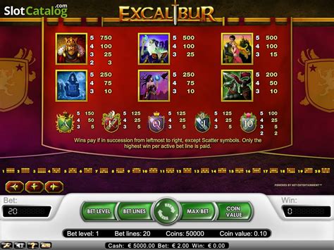 excalibur slot winners