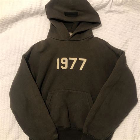 Essentials fear of god hoodie 1977 Used Message... - Depop