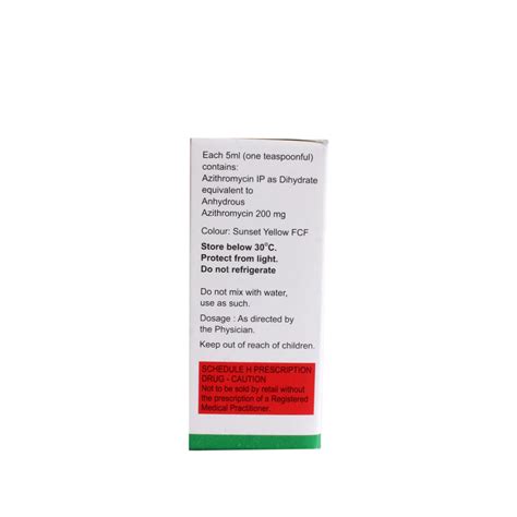 Azilide Redimed 200 mg Suspension 15 ml Price, Uses, Side Effects ...