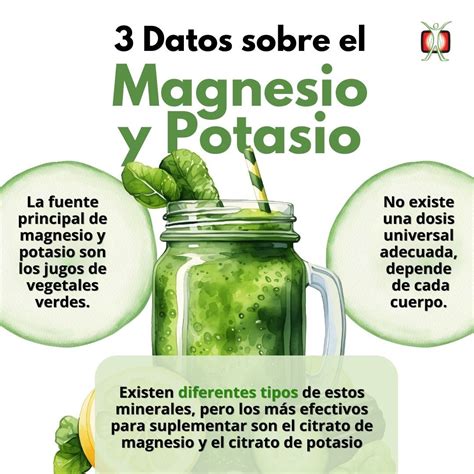 Magnesio y potasio | Recetas de jugos naturales, Alimentos ...