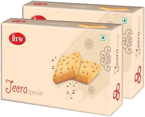 BTW Jeera Special Cookies 400g (200g X 2) : Amazon.in: Grocery ...