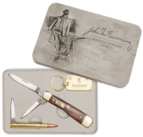 Browning 2025 John M. Browning 3pc Combo Set, Commemorative Gift Tin ...
